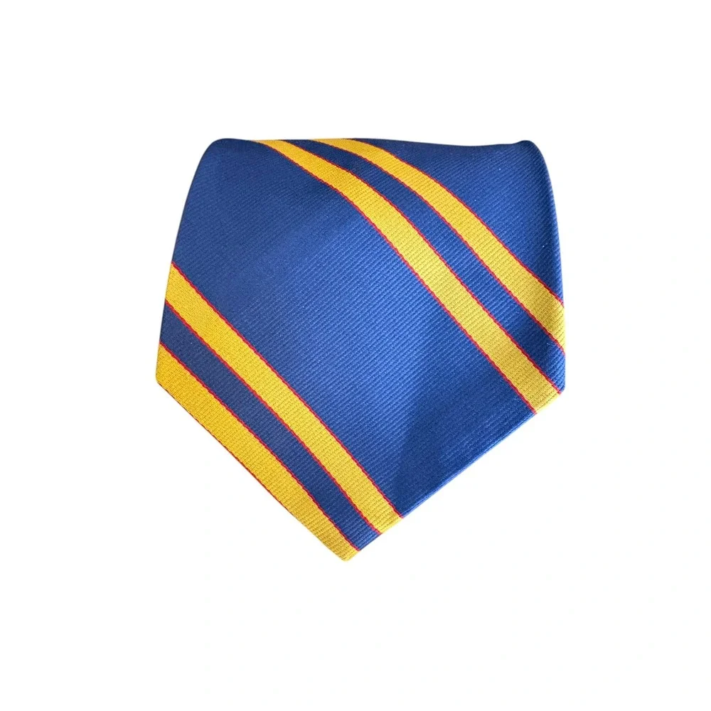 Designer Collection‎ Regal Men's Blue Gold Stripe Silk Tie 54x4